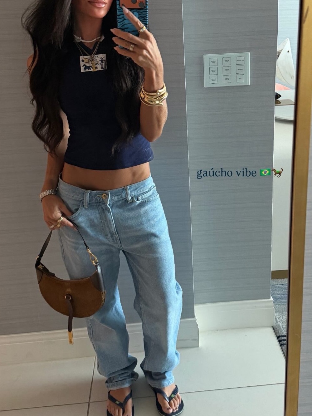 Frankie's Bikinis Bella hadid Navy Tank Top xs like brand new sold out online